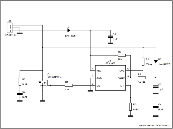 Schematic - STMicroelectronics EVLSRK1000-TO Demonstration Board
